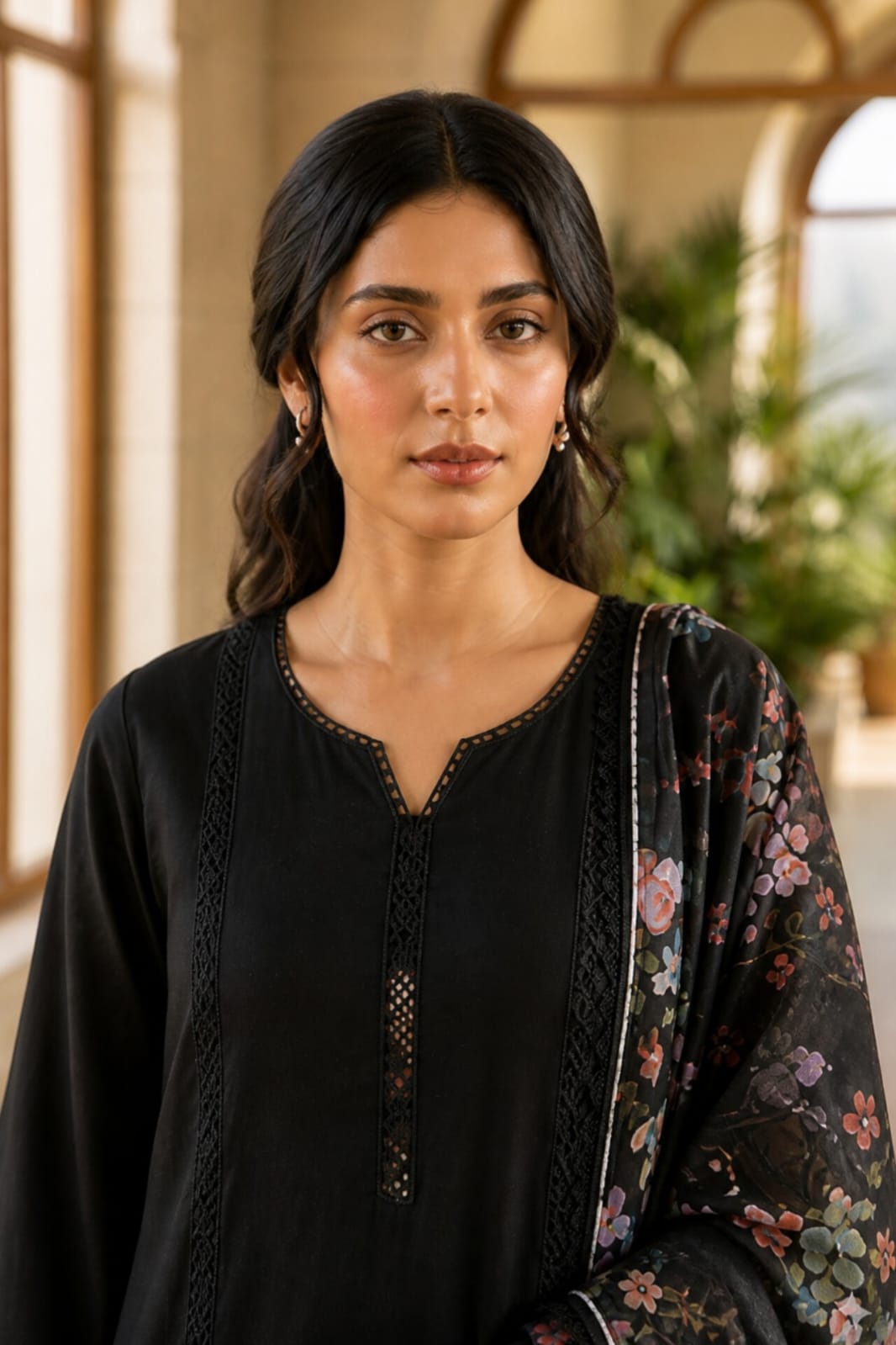 Women’s Designer Kurta with Matching Trousers and Dupatta