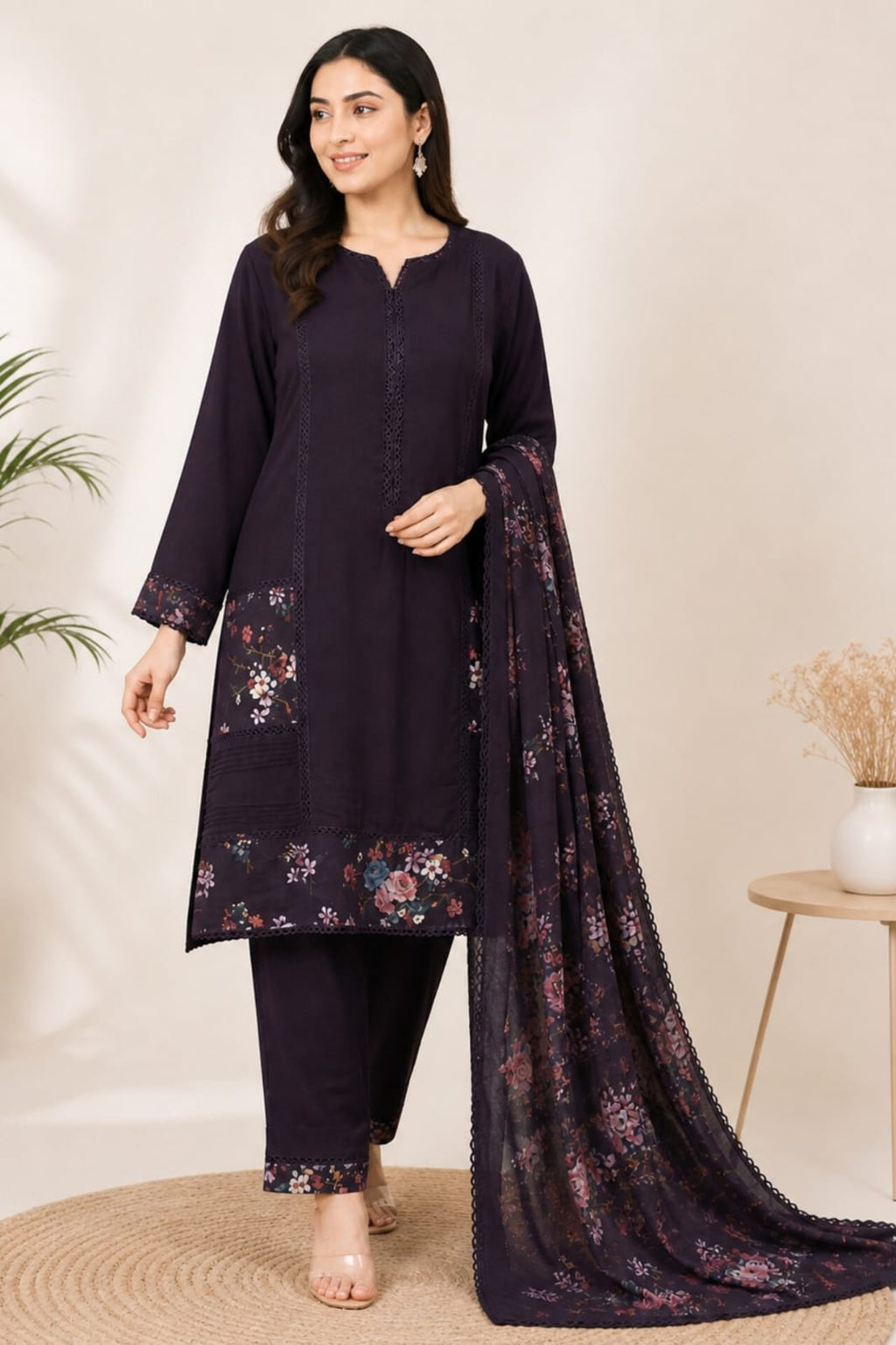 Kurta Set for Women with Trousers & Dupatta