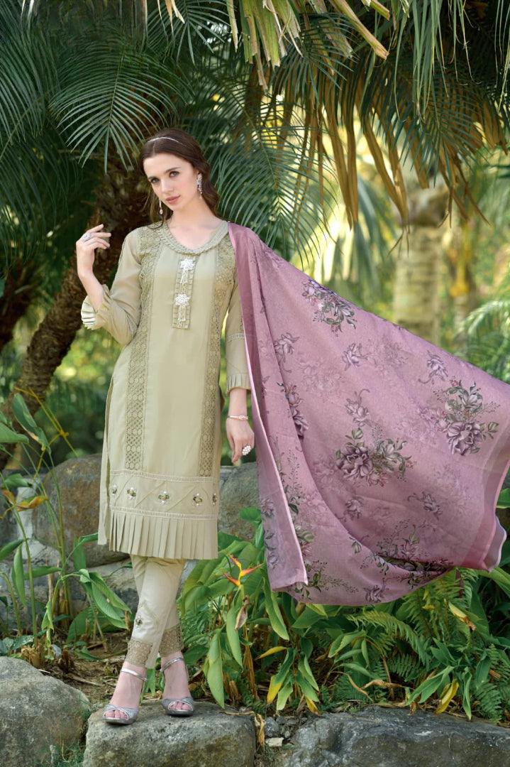 Designer Faux Georgette Readymade Pakistani Suit