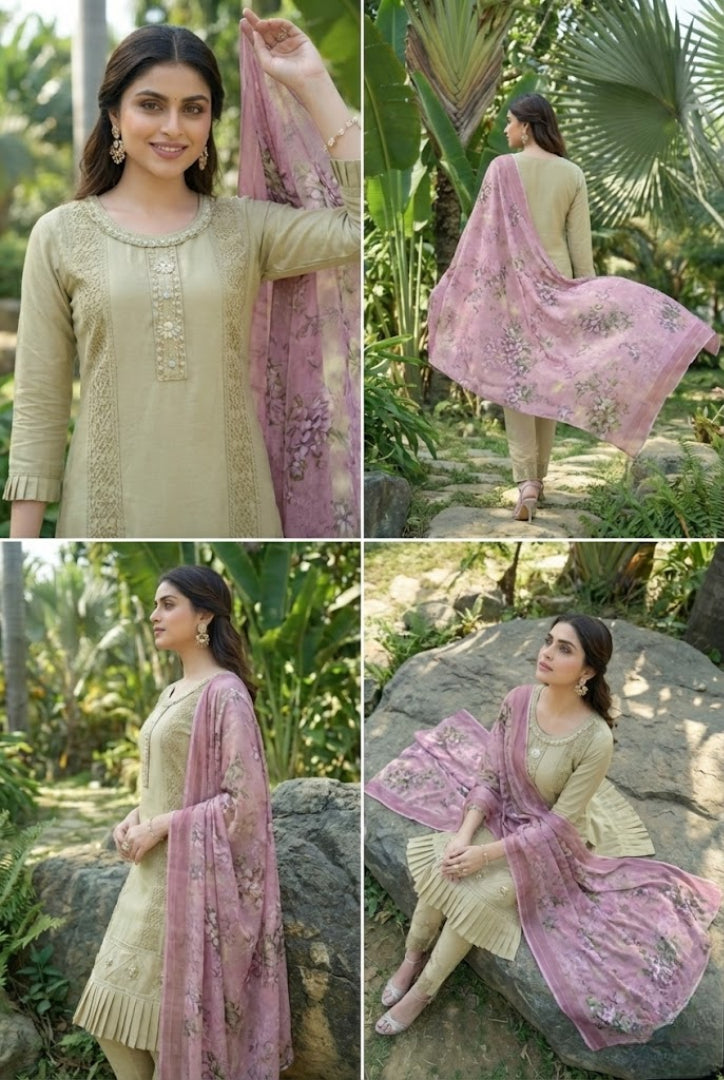 Designer Faux Georgette Readymade Pakistani Suit